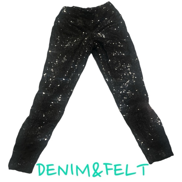 Tipsy Elves BLACK SEQUIN HIGH WAISTED LEGGINGS | NEW/NWOT!!🖤 - Picture 3 of 11